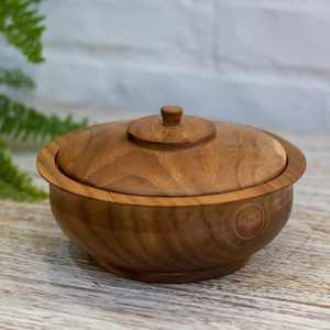 Bol japonais traditionnel en bois pour le riz et la soupe, fabriqué en Inde par Global Exports - Product Image 1