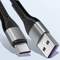 Câble USB Type-C 100W de haute qualité, boîtier en alliage d'aluminium, blindage tressé, conducteur en cuivre pur, 5A, charge rapide pour ordinateur et écouteurs