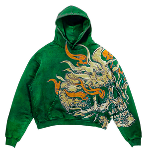Sweat à capuche streetwear personnalisé pour hommes Sweat-shirt à capuche surdimensionné avec poche avant et polaire douce - Product Image 2