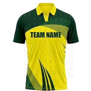 ชุดสูทพิมพ์ลายแขนสั้นเสื้อคริกเก็ตเสื้อเจอร์ซีย์ปรับแต่งขนาดพร้อมคอโปโลสำหรับการออกแบบที่ดีที่สุดเสื้อเจอร์ซีย์ - Product Image 2