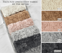 Tapis Couverture Décoratif en Fausse Fourrure PV Respirante Teinte en Fil de Haute Qualité, Super Épais 20mm, Doux pour la Peau, Technique Non-Tissée
