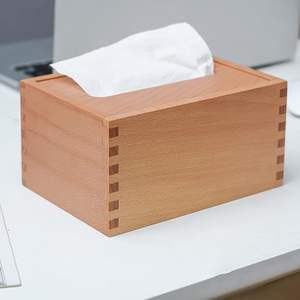 Boîte à mouchoirs multifonctionnelle en bois fabriquée à la main Design vintage vieilli pour salons modernes Restaurants Cuisines-HF CRAFTS - Product Image 1