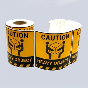 Etiquetas de Advertencia para Objetos Pesados Amarillas y Negras, Autoadhesivas, Rectangulares, de Papel con Recubrimiento UV, para Logística y Envío, 12x12 cm, 300 Unidades - Product Image 4