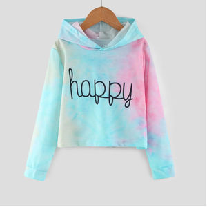 Sudadera de algodón 100% de alta calidad para mujer, ropa de calle de otoño, longitud corta, con capucha, transpirable, estampado personalizado en la parte delantera - Product Image 1