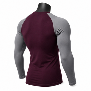 Custom Compression Shirt Men <b>Long</b> <b>Sleeve</b> Raglan Gym Fitness Tight <b>Base</b> <b>Layer</b> Breathable Quick Dry Sportswear - Product Image 6