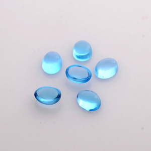 Piedra preciosa suelta de Topacio azul cielo natural de alta calidad en colgante en forma de cabina ovalada para la fabricación de joyas - Product Image 3