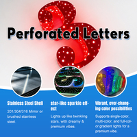 Números de marquesina personalizados de nuevo estilo, directamente de fábrica, números iluminados de 4 pies, letrero LED perforado para fiestas y eventos