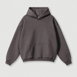 Sweat-shirt à capuche personnalisé en polyester/coton pour homme, conception OEM, épais, respirant, technique de teinture unie pour l'hiver - Product Image 4