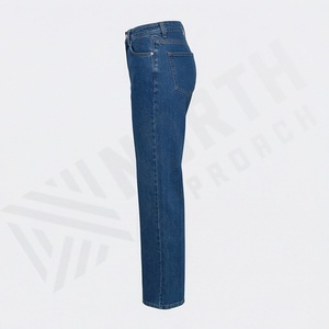 <b>Women</b> Casual Style Medium Waist Denim Straight Fit <b>Jeans</b> Latest Sexy Fashion <b>Stretch</b> Pencil Pants Regular Fit Premium Trousers - Product Image 3