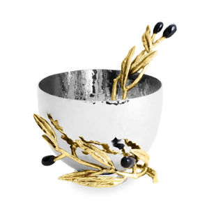 Cuenco decorativo de latón dorado de lujo elegante hecho a mano centro de mesa acento para sala de estar comedor decoración del hogar - Product Image 1