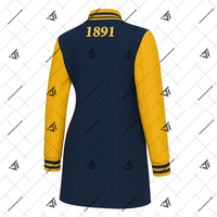 HBCU North | Carolina A & T | NC A & T Collegiate Bekleidung Versand bereit Lange Letterman Jacke Uni-Kleid mit Kunstleder ärmeln