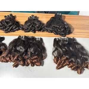 Cabello Remy virgen indio, paquete crudo, cutículas de doble dibujado, estilo ondulado Natural alineado, extensiones de tejido de trama de un donante, es Natural - Product Image 4