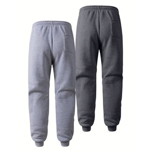 Lot de 2 pantalons de survêtement athlétiques pour hommes, imprimés, en polyester tricoté extensible, avec poches, pantalons de jogging décontractés pour le sport en plein air - Product Image 5