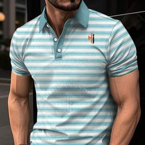 2024 nouveauté haute qualité hommes à manches courtes pour polos Logo personnalisé vêtements de golf maillot usine directe en gros blanc - Product Image 4