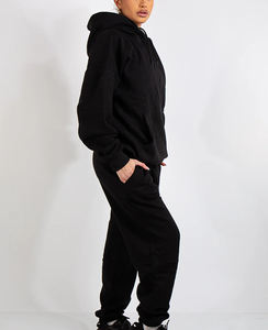 Custom Made 100% algodón 465 GSM Heavyweight Pullover Hoodie & Jogger Set Streetwear Hip Hop Style Color sólido Sweatsuit - Product Image 6