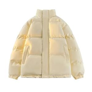 Chaqueta acolchada con cuello levantado de invierno 2025 personalizada para hombres y mujeres, abrigo de lona holgado grueso, marca informal de moda - Product Image 2