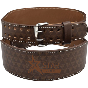 Ceinture d'haltérophilie en cuir véritable Ceinture d'haltérophilie confortable et résistante pour gymnastique Équipement de levage de puissance Logo personnalisé 10mm d'épaisseur - Product Image 1
