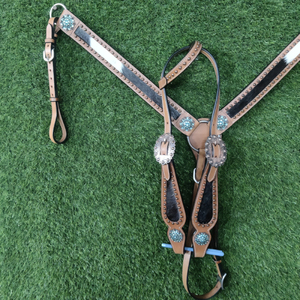 Nouveau Design Western Cuir Cheval Headstall Tête perlée Headstall Smart Western Headstall au prix du marché - Product Image 5