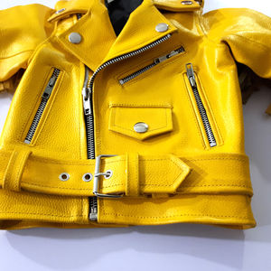 Customized Logo Genuine Leather Print Breathable Professional Hot Selling Premium Product Kids Jackets VIKY INDUSTRIES - Product Image 3