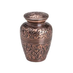 Urnas de recuerdo de cremación de latón de alta calidad con líneas negras y doradas acabadas para cenizas humanas Suministro funerario - Product Image 2