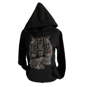 Custom Logo Printed Outdoor Pullover <b>Rhinestone</b> Hoodies Winter <b>Fabric</b> with Hooded Collar Price - Product Image 1