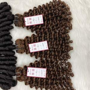 Venta al por mayor de extensiones de cabello chino con cutícula alineada, cabello rizado ondulado y recto, estilo de trama de cabello humano de alta calidad - Product Image 1