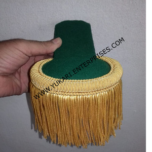 Épaulette en coton Rankmak avec planches d'épaule confortables à franges dorées pour une utilisation en extérieur pour le marquage de rang - Product Image 1