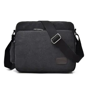 Heren Canvas Schoudertassen Casual Tote Reizen Heren Crossbody Tas Luxe Messenger Bags Mode Hoge Kwaliteit Handtas