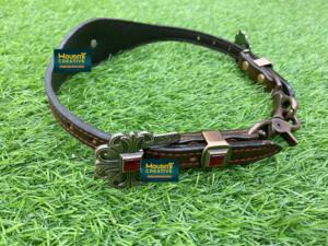 La elección del comprador Western Horse Wither Strap Argentina Cuero Piel de serpiente roja Textura Accesorios de cobre Fabricante ecuestre OEM - Product Image 3