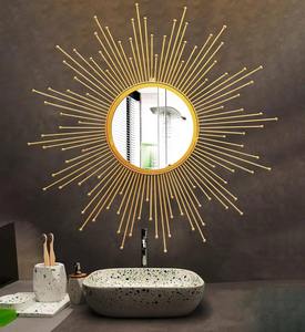 Vente chaude Moderne Chambre Miroir Décoration Murale Nouvelle Bordure De Fleurs Irrégulière À La Main Salon Décorer En Gros - Product Image 3