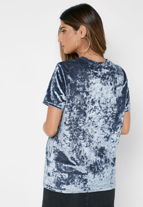 Camiseta de Mezclilla de Invierno con Diseño Bordado Personalizado, Cuello Redondo, Unisex, Mangas Largas, Transpirable, Estilo Urbano - Product Image 3