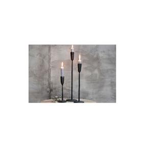 Ensemble de bougeoirs coniques en fer forgé à la main, style minimaliste, noir mat, hauts, pour décoration de maison moderne, mariage - Product Image 1