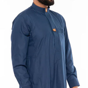 Vêtements islamiques confortables à manches longues, style Moyen-Orient, prix bas, Jubbah de qualité supérieure, conçu sur mesure pour hommes - Product Image 6