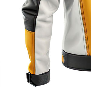 Blouson aviateur en cuir véritable sur mesure à la mode col montant coupe-vent respirant veste d'hiver pour hommes prix bon marché - Product Image 5