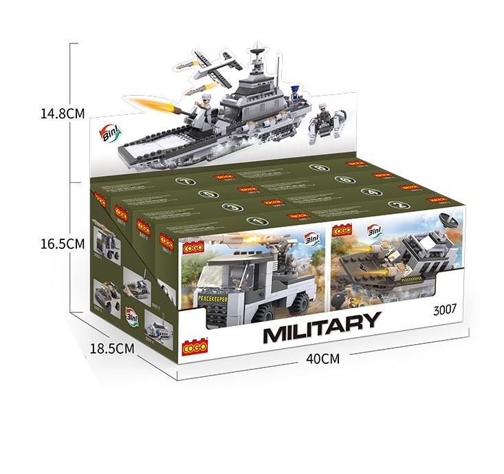 Military Series One-to-three-eight Composite Building Blocks/90PCS