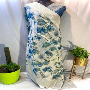 El último traje de diseñador Pure Magicgold Organza Saree Blusa con estampado digital y viscosa Lentejuelas Bordado Trabajo Mujer Moda - Product Image 1