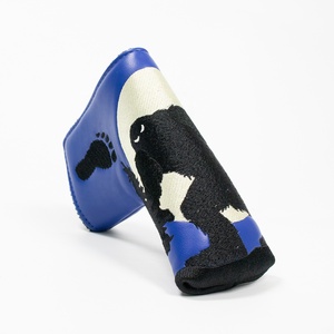 Cubierta de cabeza de golf de cuero PU suave personalizada para hombres Club de madera híbrido equipado con cuello elástico fuerte Forro acolchado fácil de usar - Product Image 3