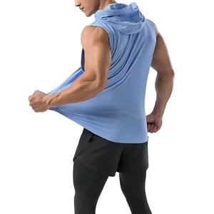 Camiseta sin Mangas para Hombre, Estilo Deportivo, Ajustada, Transpirable, de Secado Rápido, de Poliéster/Algodón, para Gimnasio y Ejercicio - Product Image 3
