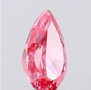 พลอยสังเคราะห์1.5กะรัต VVS Lab พลอยปลูกเพชรลูกแพร์สีชมพูมาตรฐานการทำเครื่องประดับจากอเมริกา - Product Image 3