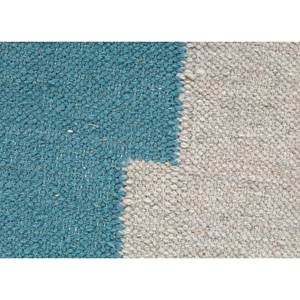 พรมขนสัตว์ทอมือลายตารางสีงาช้าง รุ่น Adwl-13062 รูปทรงสี่เหลี่ยมผืนผ้า สำหรับห้องนั่งเล่น ห้องนอนวัยรุ่น หรือทางเดิน - Product Image 3