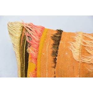 Multicolor lana Patchwork Kantha 16x24 pulgadas tejido decorativo almohada con patrón vintage - Product Image 2