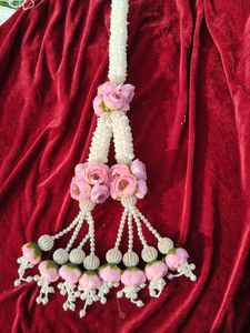 Accesorio para el Cabello con Ramillete de Jazmín y Peonía, con Perlas y Latkan, Multiusos como Cuerdas, Adornos para Trenzas Kaleera, Extensiones de Cabello para Novias - Product Image 5