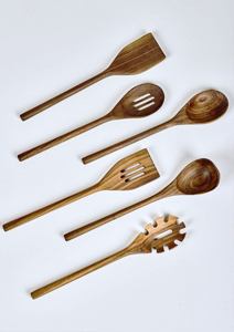 Ensemble de 8 ustensiles de cuisine uniques faits à la main, écologiques et luxueux en bois pour la cuisine à domicile - Product Image 2