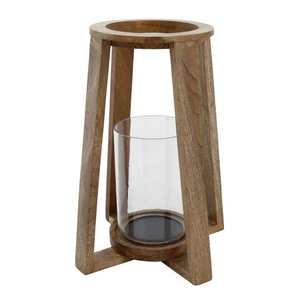 Luxury Design Wooden Frame <b>Candle</b> <b>Lantern</b> With Glass Pit for Weddings and Christmas Decor With the Sizes of 12 X 22.85 Inches - Product Image 6