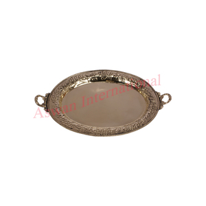 Plateau de service alimentaire, plateau en métal, en acier inoxydable, pour divers tailles, pour événement, plat de service décoratif, plateau de Table fait à la main - Product Image 6