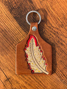 Llaveros de cuero tallados a mano, llaveros de cuero con forma exótica bonita, accesorios de cuero, llaveros bonitos para unisex - Product Image 3