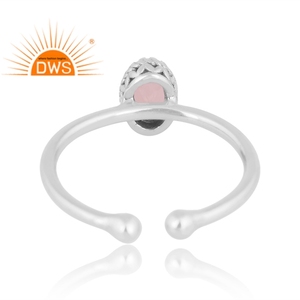 New Design 925 Silver Natural Rose <b>Quartz</b> Gemstone <b>Ring</b> For Women Custom Design Jewelry For Women Gift For Her - Product Image 2