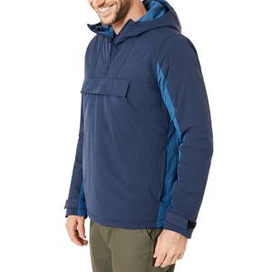 แจ็คเก็ตบอมเบอร์แบบมีฮู้ดครึ่งซิป คุณภาพสูง ปี 2024 สำหรับทุกเพศ สไตล์สตรีท พิมพ์ลายกีฬาฤดูหนาว รับทำโลโก้ตามสั่ง ผลิตแบบ OEM ผ้าไนลอน 100% - Product Image 2