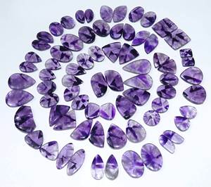 100% par de amatistas naturales proveedor de piedras preciosas cabujón par de piedras preciosas precio al por mayor mejor calidad de piedras preciosas para la fabricación de joyas - Product Image 1