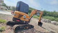 Mini-excavatrice sur chenilles Sany SY35U d'occasion, faible nombre d'heures de fonctionnement, état d'origine, machine de terrassement 3,5t, prix abordable à vendre